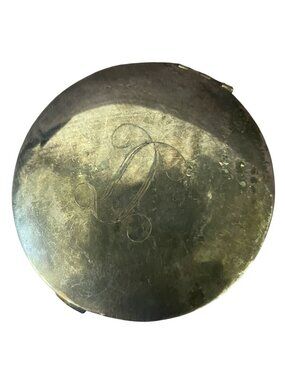 Vintage Brass Compact Mirror Dual Mirrors Antique Finish Collectible
